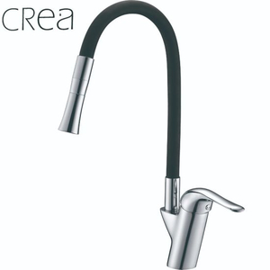 Grifos de fregadero cromados de latón de nuevo estilo, grifo de cocina con caño flexible