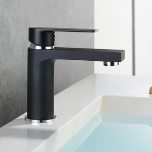 Grifo de baño negro, grifo de lavabo, grifo mezclador para lavabo en negro