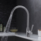 Grifo de cocina de un orificio en níquel cepillado, grifo para lavabo