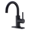 Grifo de baño negro, grifo de lavabo de barra en negro