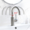 Grifo de cocina de acero inoxidable, grifo mezclador de agua para baño