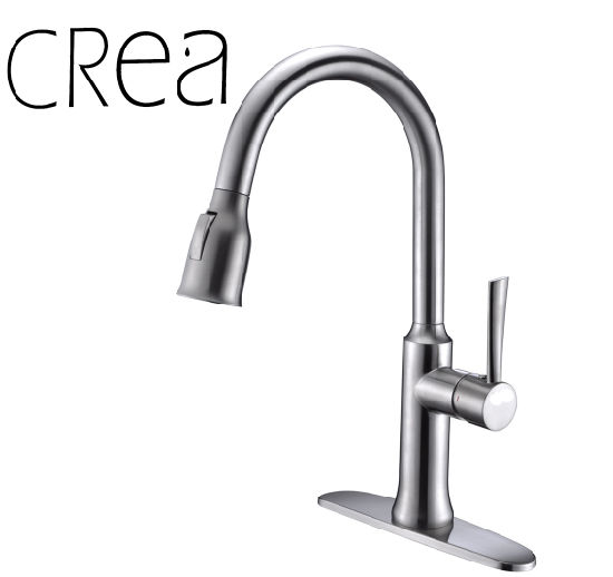 Grifo Extraer Pulverizador Grifos de fregadero de cocina de acero inoxidable cepillado