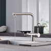 Grifo de cocina de 3 vías de acero inoxidable 304, venta al por mayor, precio de fábrica, grifo de cocina
