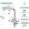 Grifo de cocina de 4 vías con agua suda o agua hidrogenada