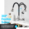 Grifo de cocina de pared de acero inoxidable 304 con boquilla flexible