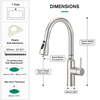 40247TBN Inducción Sensor de tacto inteligente Extraiga grifo de cocina con agua fría y caliente