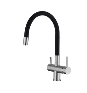 Grifo moderno de acero inoxidable 304 de 3 vías para cocina, grifo de agua potable